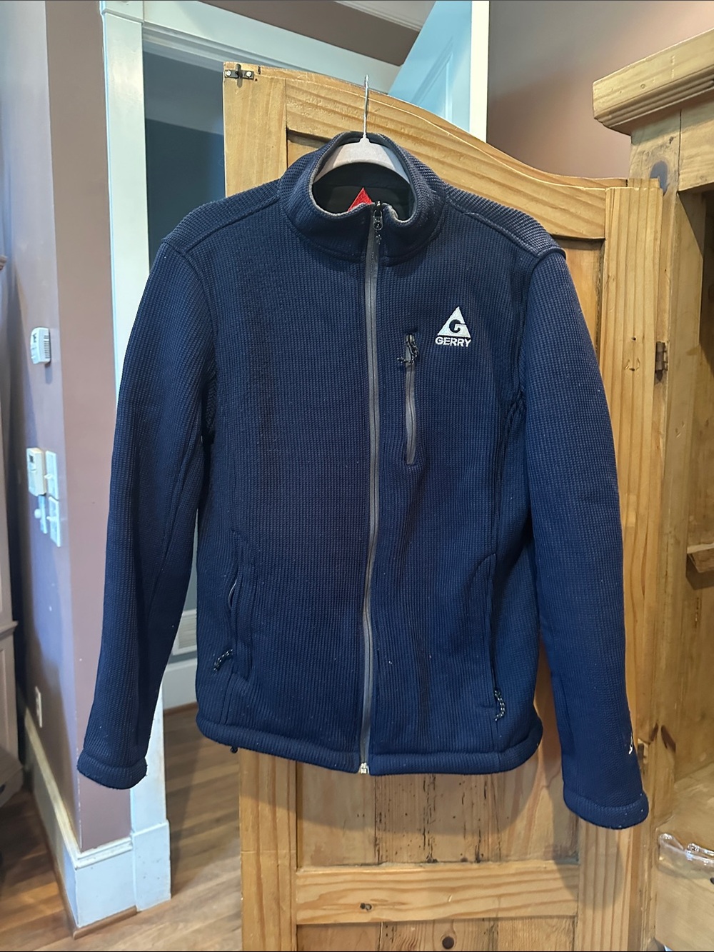 Gerry Weber Navy Zip-Up Knit Fleece Jacket